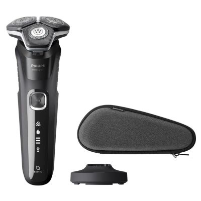 13. Philips Series 5000 S5898/35 Wet and Dry Electric Shaver with 2 Accessories