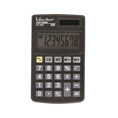 Vector Pocket Calculator DK-055, Black