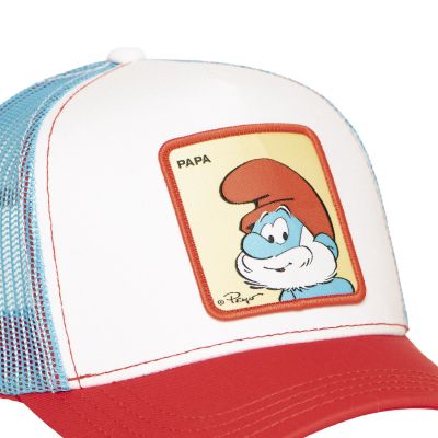 6. Capslab Smurfs Papa Smurf Trucker Cap - CL/SMU/1/CT/PAPAB