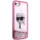 4. Karl Lagerfeld KLHCI8LNKHCP iPhone 7/8/ SE 2020/2022 pink/pink hardcase Glitter Karl Head