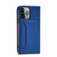 5. Magnet Card Case for Samsung Galaxy S23+ flip cover wallet stand blue