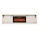 6. GRANERO TV cabinet + fireplace 200x56.7x35 white/white gloss