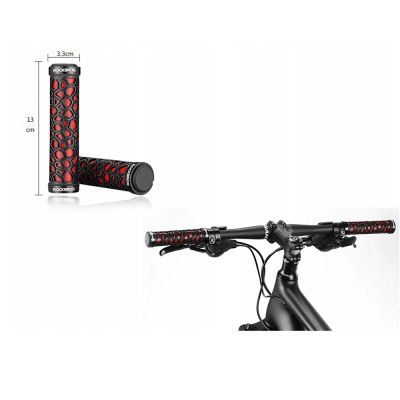 8. Rockbros 2017-14ARD bicycle grips - black and red