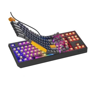 13. GENESIS THOR 230 TKL Gaming Keyboard USB + RF Wireless + Bluetooth QWERTY Black, Blue, Gray, Orange