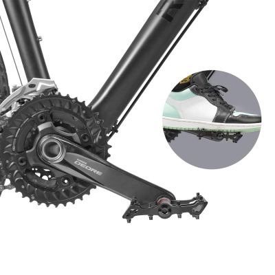 6. Rockbros 2020-12CBK Platform Aluminum Bicycle Pedals - Black