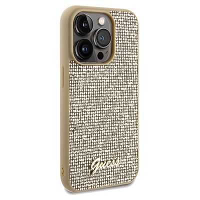 4. Guess Disco Metal Script case for iPhone 14 Pro - gold