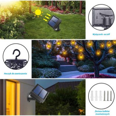 39. SOLAR LAMP FIREBALLS 7CM 5PCS