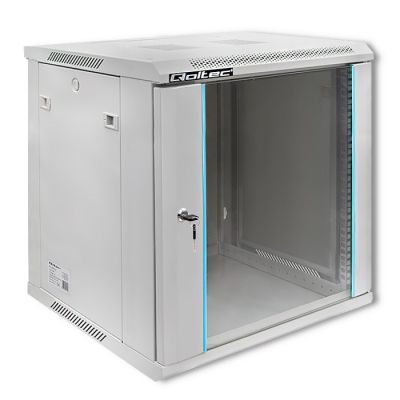 9. 19" Wall-mounted Rack Cabinet 12U 600 x 635 x 450 Gray