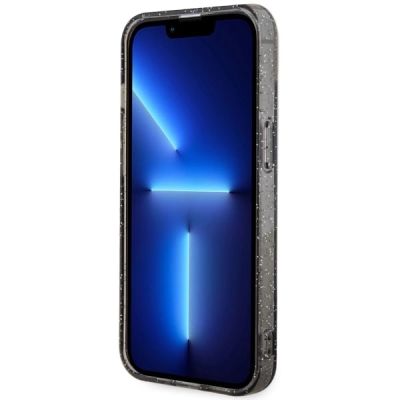 5. Guess Glitter Gold MagSafe case for iPhone 14 - black