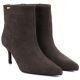 4. Women's leather ankle boots with a low heel, suede, brown, Big Star UU274492
