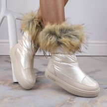 Big Star W INT1924B platform snow boots with fur, beige