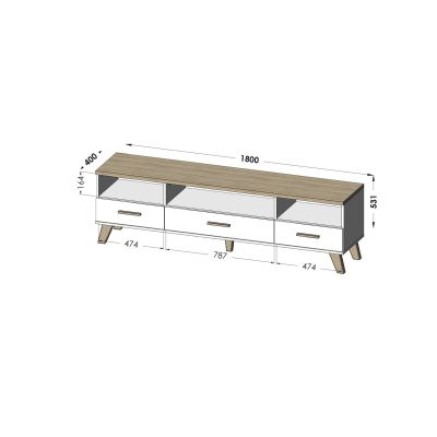4. RTV LOTTA 180 3S3K white + sonoma oak