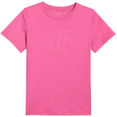 2. T-shirt for girls 4F F3004 dark pink 4FJWSS26TTSHF3004 53S