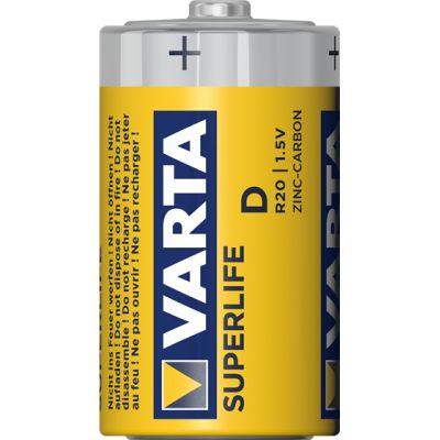 2. VARTA Superlife R20 D zinc-carbon battery pack (Zn-C; x 2)