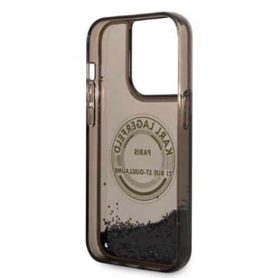 5. Karl Lagerfeld Liquid Glitter RSG case for iPhone 14 Pro - black