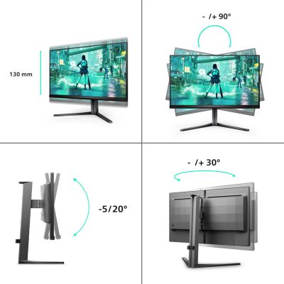 23. Philips Evnia 3000 25M2N3200U/00 computer monitor 62.2 cm (24.5") 1920 x 1080 px Full HD LCD Gray