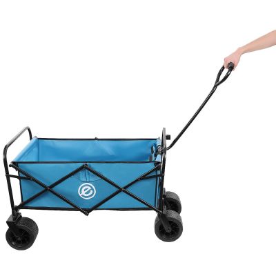 6. DELUXE FOLDABLE TRAVEL AND BEACH STROLLER 66x48x90CM WITH HANDLE, BLUE