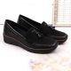 14. Rieker W RKR395 black wedge shoes