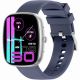 5. GRAVITY GT18-6 Men's Smartwatch Black Silicone Strap + Navy Blue Strap