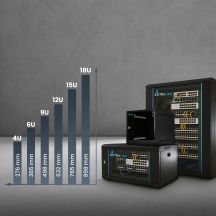 Extralink LITE 12U 530X400 WALL-MOUNTED RACKMOUNT CABINET BLACK Freestanding/Wall/Floor Rack Black