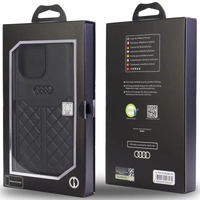 5. Audi Genuine Leather iPhone 13 Pro Max 6.7" black/black hardcase AU-TPUPPCIP13PM-Q8/D1-BK