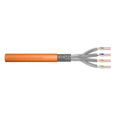 DIGITUS installation cable cat.7, S/FTP, B2ca, AWG 23/1, LSOH, 100m, orange