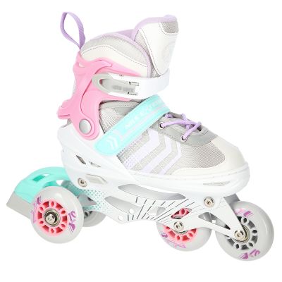 12. NH18192 4in1 PINK SIZE S(29-33) ROLLER SKATING WITH HOCKEY SLEEVE NILS EXTREME