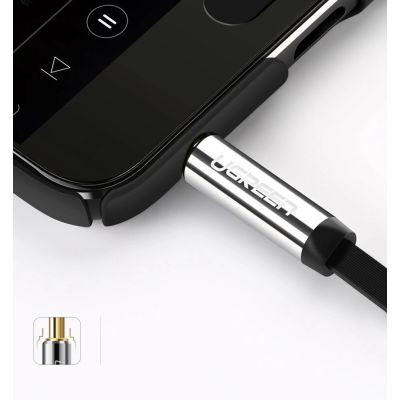 10. Ugreen flat cable AUX audio cable 3.5 mm mini jack 3m silver (10728)
