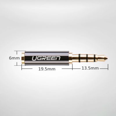 7. Ugreen audio adapter jack 3.5mm male to jack 2.5mm female black (20502)