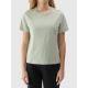 Women's plain organic cotton T-shirt 4F