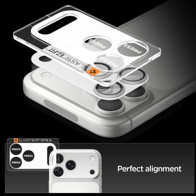 5. Spigen Optik Pro XL Camera Lens Glass for iPhone 17 Pro - Silver