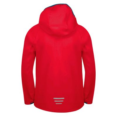 2. Trollkids Kids Kvalvika Jacket red hooded softshell jacket for girls/boys (328-414)