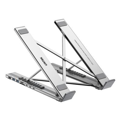 5. UNITEK ADJUSTABLE LAPTOP STAND + HUB USB-C/A, HDMI 2.0, PD 100W
