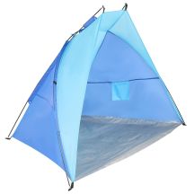 BEACH SHELTER SUN TENT 200x120x120cm BLUE-NAVY BLUE ENERO CAMP
