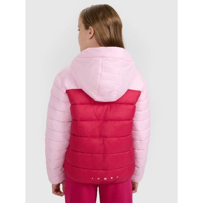 2. Girls' down jacket with synthetic filling 4F 4FJRAW25TDJAF0771-54S