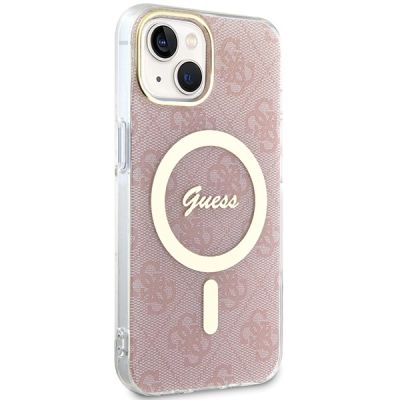 4. Guess IML 4G MagSafe case for iPhone 15 / 14 / 13 - pink