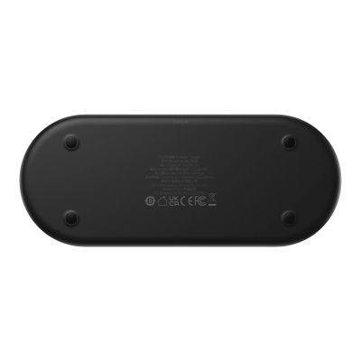 7. Baseus Digital LED Display dual wireless charger with digital display 20W black (WXSX010101)