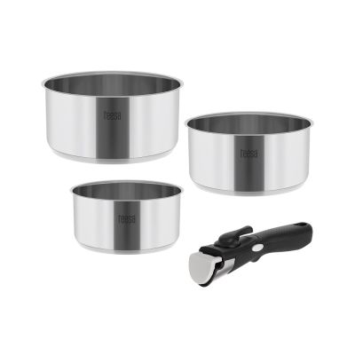 2. TEESA COOK EXPERT SINGLE HAND pot set with detachable handle
