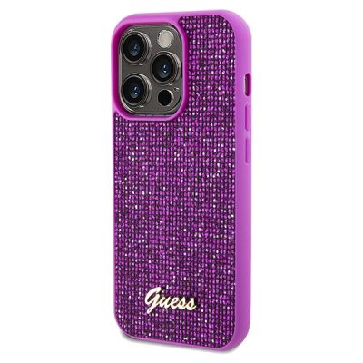2. Guess Disco Metal Script case for iPhone 14 Pro - fuchsia