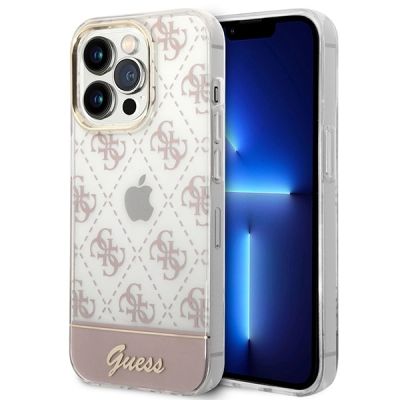 Guess GUHCP14LHG4MHP iPhone 14 Pro 6.1 "pink / pink hardcase 4G Pattern Script