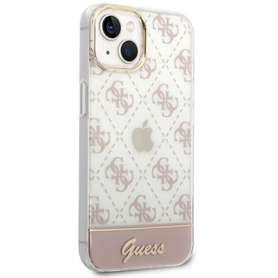 4. Guess GUHCP14MHG4MHP iPhone 14 Plus 6.7 "pink / pink hardcase 4G Pattern Script