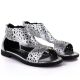 3. Women's openwork silver sandals M.Daszyński MR24148-2