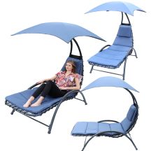 BERGAMO DECHAIR WITH UMBRELLA 200x125x180CM NAVY BLUE