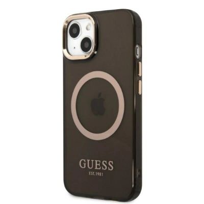 2. Guess Gold Outline Translucent MagSafe case for iPhone 13 - black