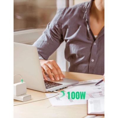 14. HUB Ugreen 60559 2x USB-C / USB-C PD (Thunderbolt 3, 100W, 4K 60 Hz, 10 Gbps) / HDMI 4K 30 Hz / 3x USB 3.0 for MacBook Pro / Air - Gray