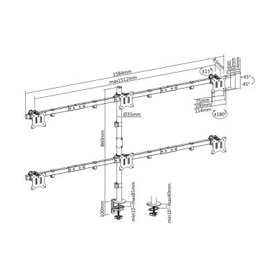9. Equip 17"-32" Articulating Monitor Mount