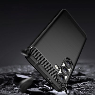 4. Carbon Case Flexible Silicone for Xiaomi Poco F7 Pro - Black