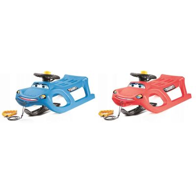 2. CAR DRIVE CONTROL Red Plastic Sledge
