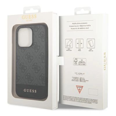8. Guess GUHCP14XG4GLGR iPhone 14 Pro Max 6.7" grey/grey hard case 4G Stripe Collection