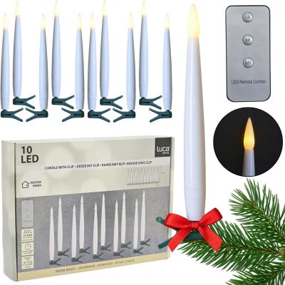 11. Luca Christmas Tree Candle Lights with Clips, 10 LED, Warm White